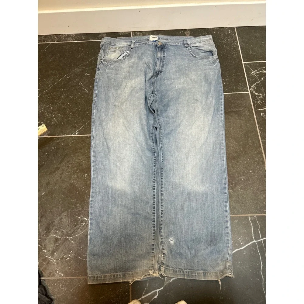 G-Unit Denim Company Vintage Baggy Jeans Mens 46x34 Light Wash Y2K Hip Hop